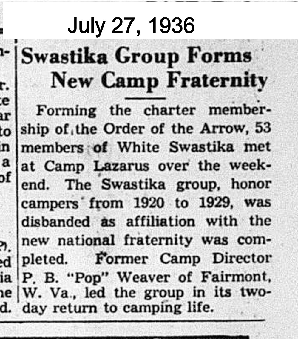 Katinonkwat Lodge formed from White Swastika